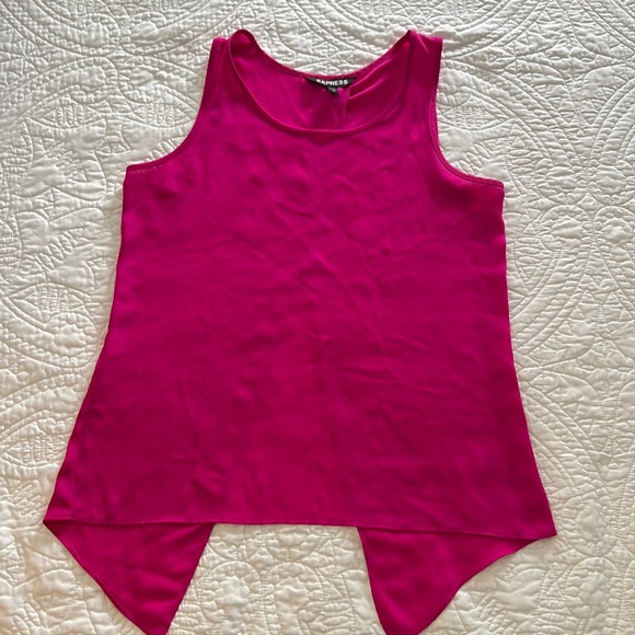 Express Fuchsia Tank top with slit in back - Picture 1 of 5
